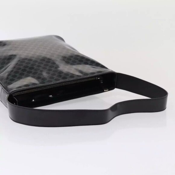 CELINE Macadam Canvas Shoulder Bag Vinyl Black - Picture 13 of 16